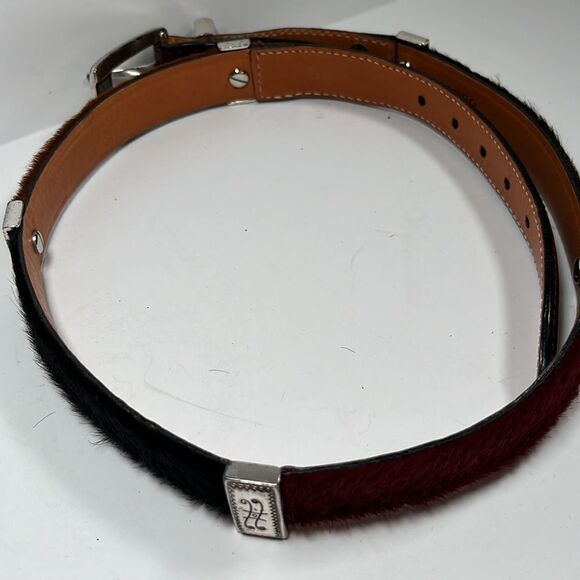 Brighton Multi-colored Calf Hair Leather Belt 30 - Picture 9 of 12